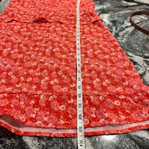 Nightwalker Peplum Floral Mini Dress with Plunging V Neckline - Picture 11 of 15